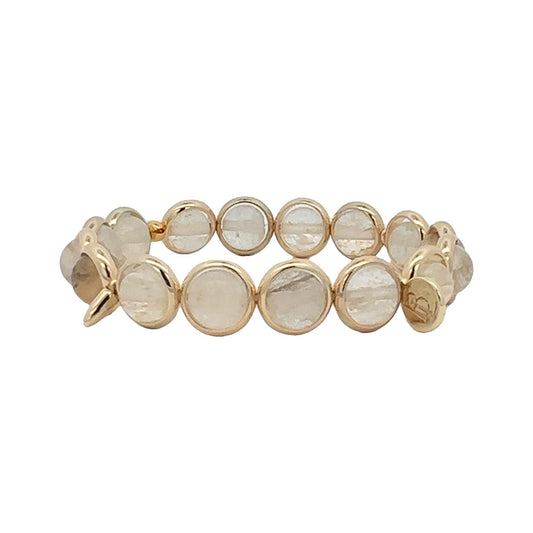 Clear Quartz Gemstone Bead Bracelet