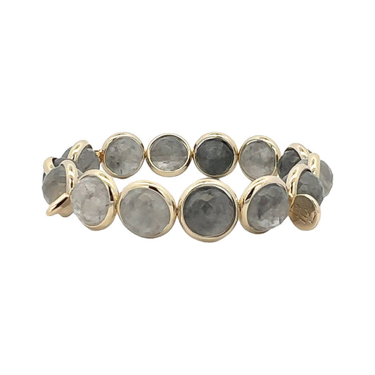 Cloudy Quartz Gemstone Bead Bracelet