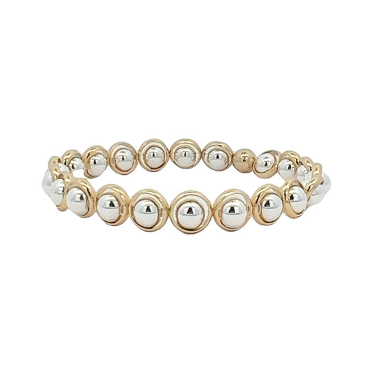 Natalie Gold and Silver Mini Bead Bracelet (website only)