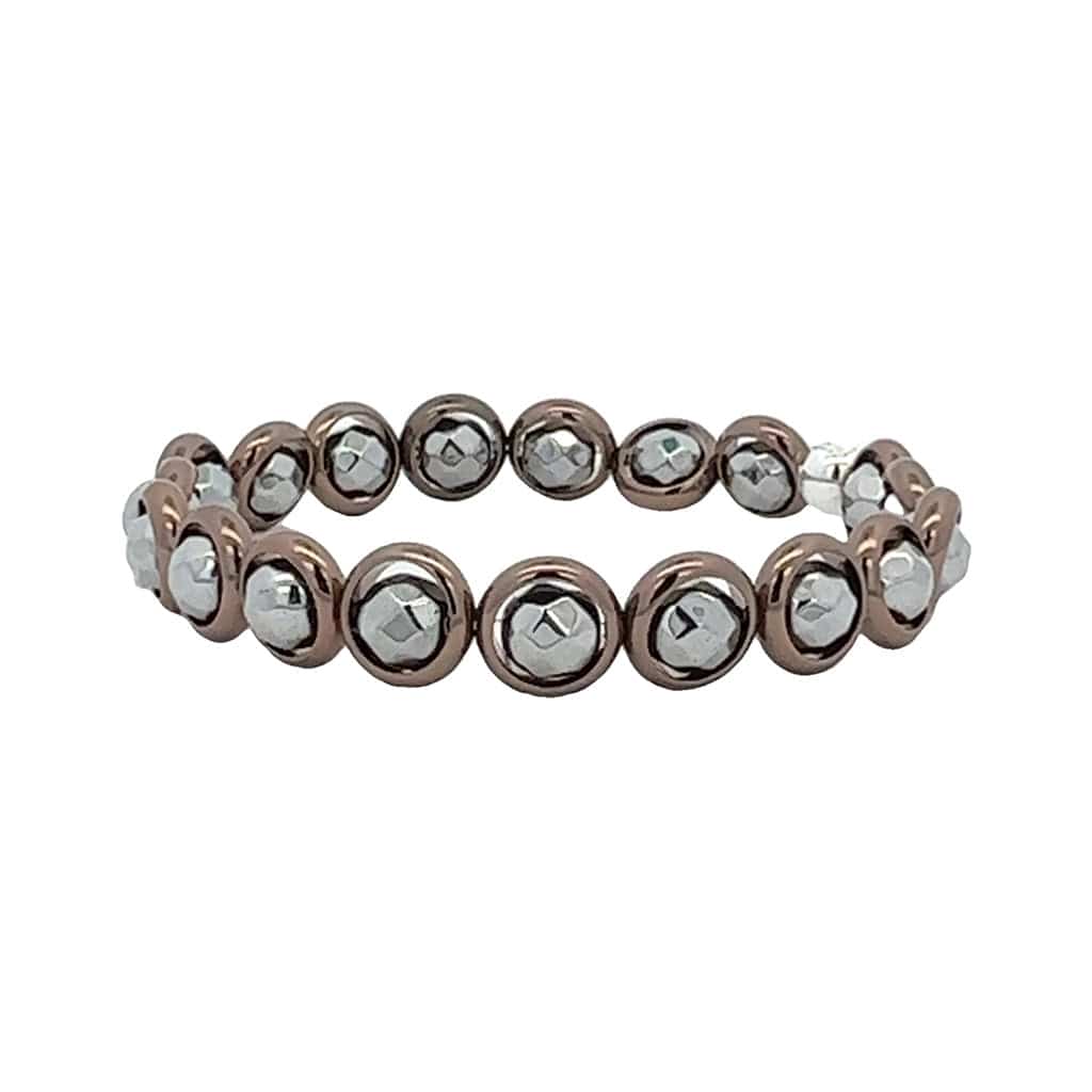 M Iron Hematite Mini Gemstone Bead Bracelet (website only)