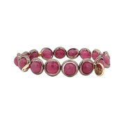 BRETT LAUREN Bracelets Bronze / S/M Raspberry Agate Gemstone Bead Bracelet