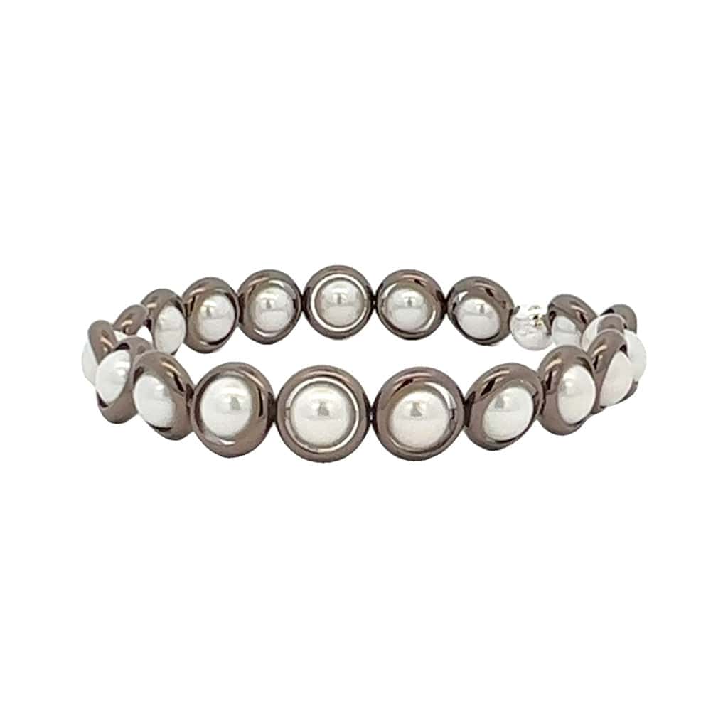 M Shell Pearl Mini Gemstone Bead Bracelet (website only)