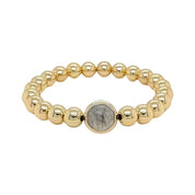 BRETT LAUREN Bracelets Cloudy Quartz Single Gemstone Bead Bracelet