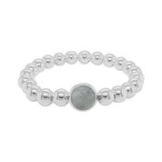 BRETT LAUREN Bracelets Cloudy Quartz Single Gemstone Bead Bracelet