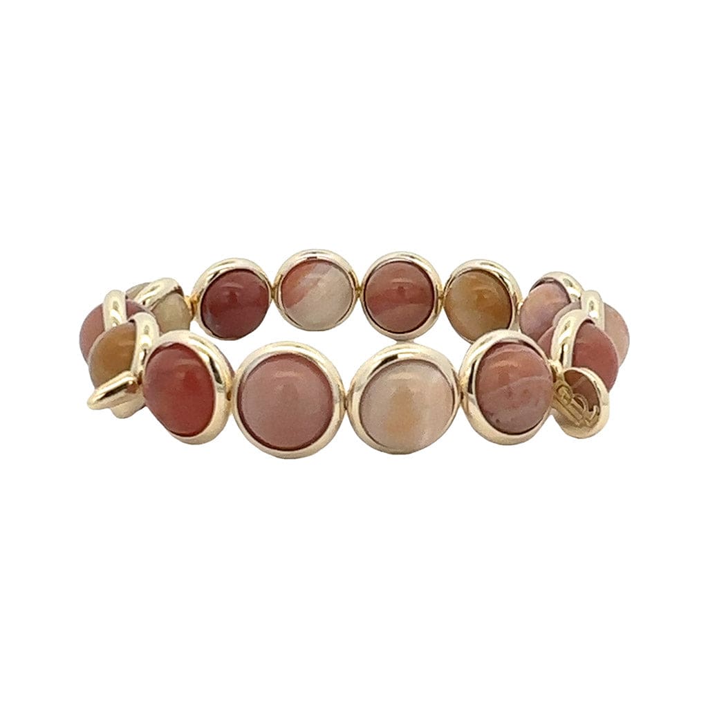 BRETT LAUREN Bracelets Gold / S/M African Petrified Wood Gemstone Bead Bracelet