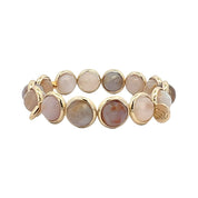 BRETT LAUREN Bracelets Gold / S/M Australian Agate Gemstone Bead Bracelet