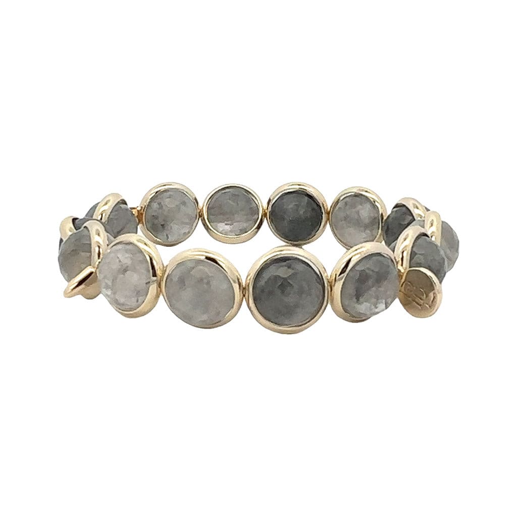 M Cloudy Quartz Gemstone Bead Bracelet