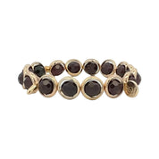 BRETT LAUREN Bracelets Gold / S/M Garnet Gemstone Bead Bracelet