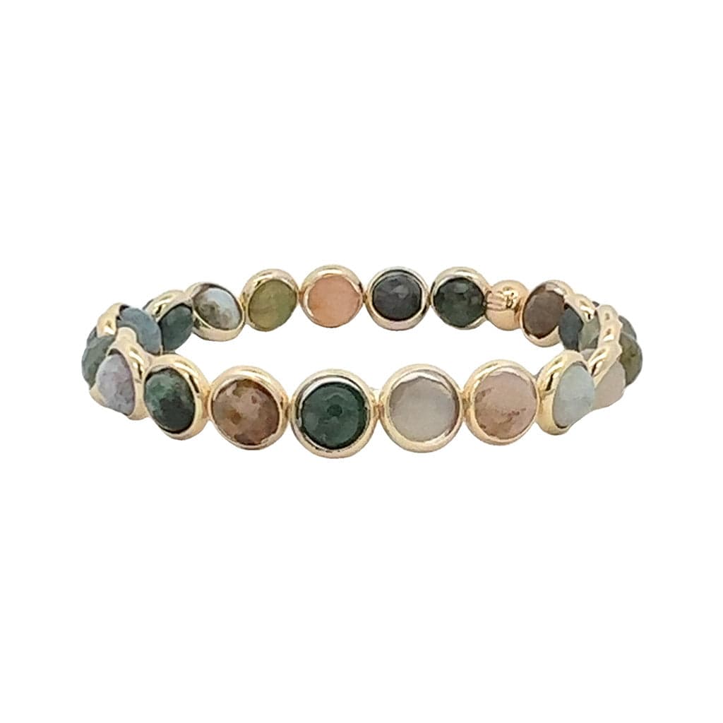 M Indian Agate Mini Gemstone Bead Bracelet (website only)