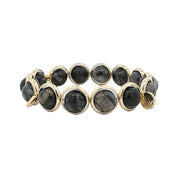 BRETT LAUREN Bracelets Gold / S/M Indigo Gabbro Gemstone Bead Bracelet