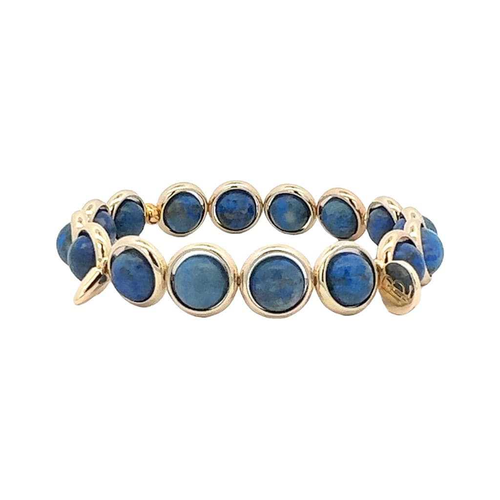 M Lapis Gemstone Bead Bracelet