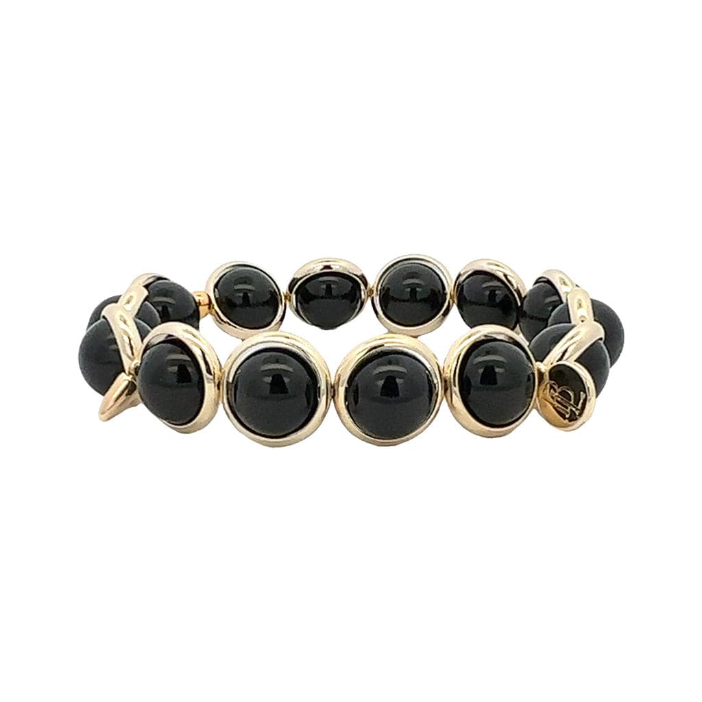 M Onyx Gemstone Bead Bracelet