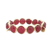 BRETT LAUREN Bracelets Gold / S/M Red Agate Gemstone Bead Bracelet