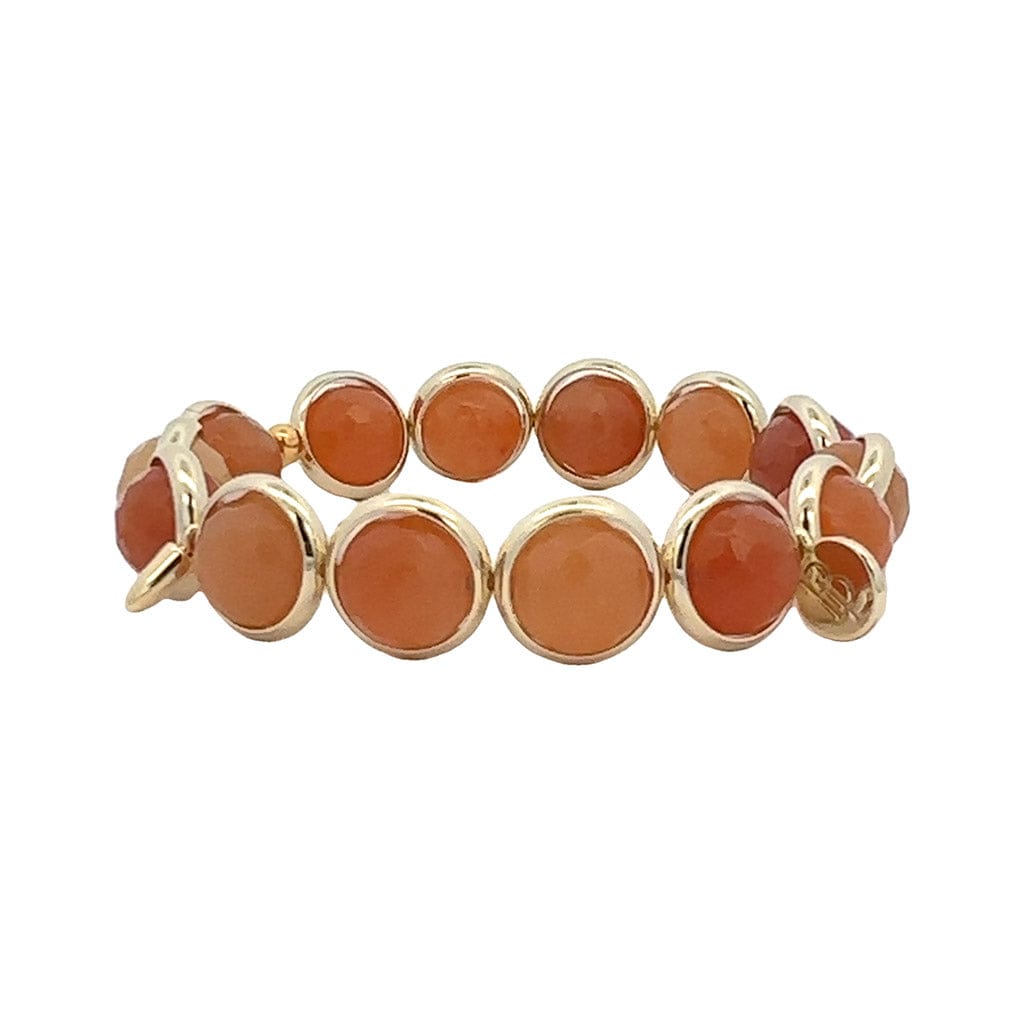 M Red Aventurine Gemstone Bead Bracelet