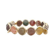 BRETT LAUREN Bracelets Gold / S/M Rutilated Quartz Gemstone Bead Bracelet