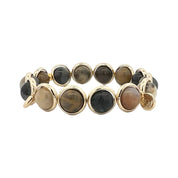 BRETT LAUREN Bracelets Gold / S/M Silver Needle Agate Gemstone Bead Bracelet