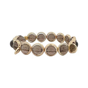 BRETT LAUREN Bracelets Gold / S/M Smoky Quartz Gemstone Bead Bracelet b