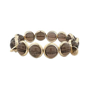 BRETT LAUREN Bracelets Gold / S/M Smoky Quartz Gemstone Bead Bracelet