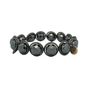 BRETT LAUREN Bracelets Gunmetal / S/M Charcoal Hematite Gemstone Bead Bracelet