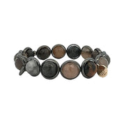 BRETT LAUREN Bracelets Gunmetal / S/M Chinese Tourmaline Gemstone Bead Bracelet