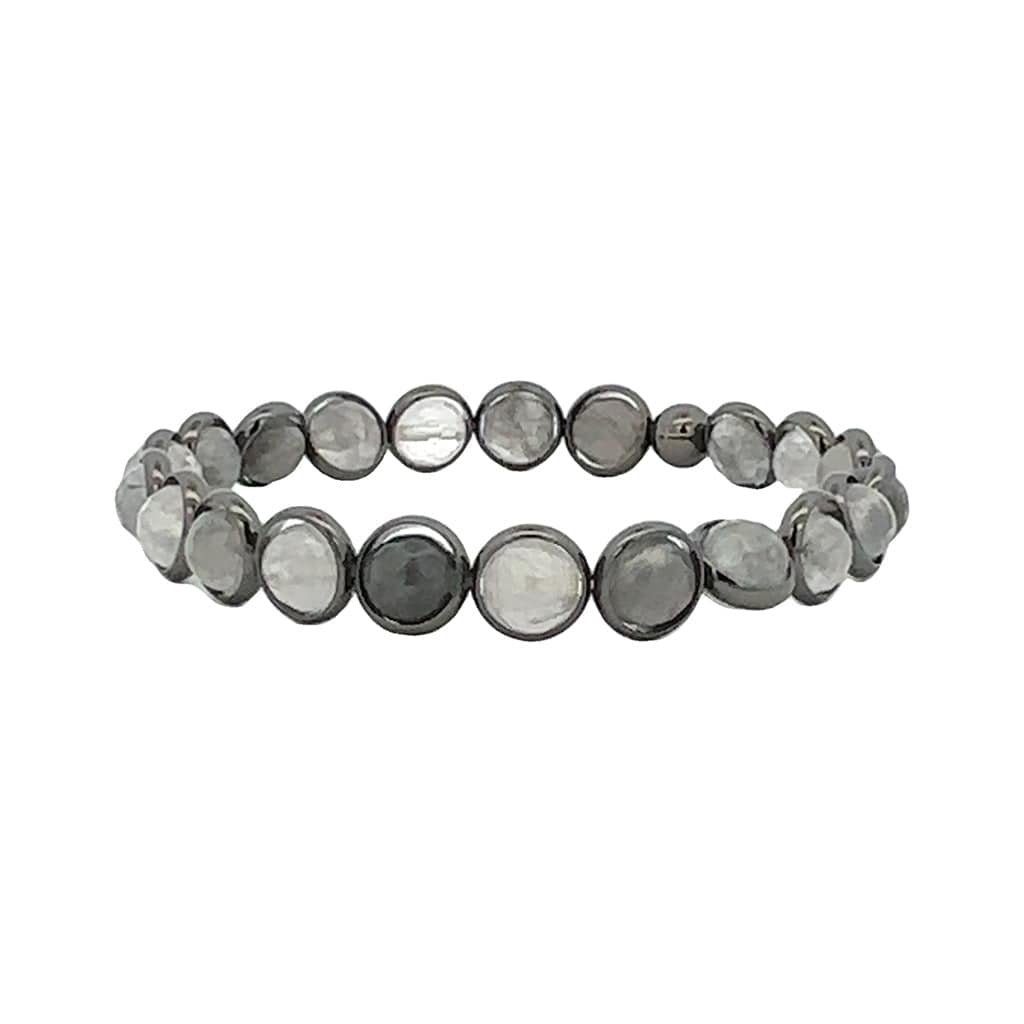 M Cloudy Quartz Mini Gemstone Bead Bracelet (website only)