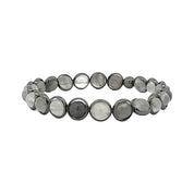 BRETT LAUREN Bracelets Gunmetal / S/M Cloudy Quartz Mini Gemstone Bead Bracelet (website only)