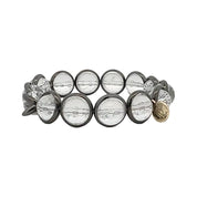 BRETT LAUREN Bracelets Gunmetal / S/M Crystal Gemstone Bead Bracelet