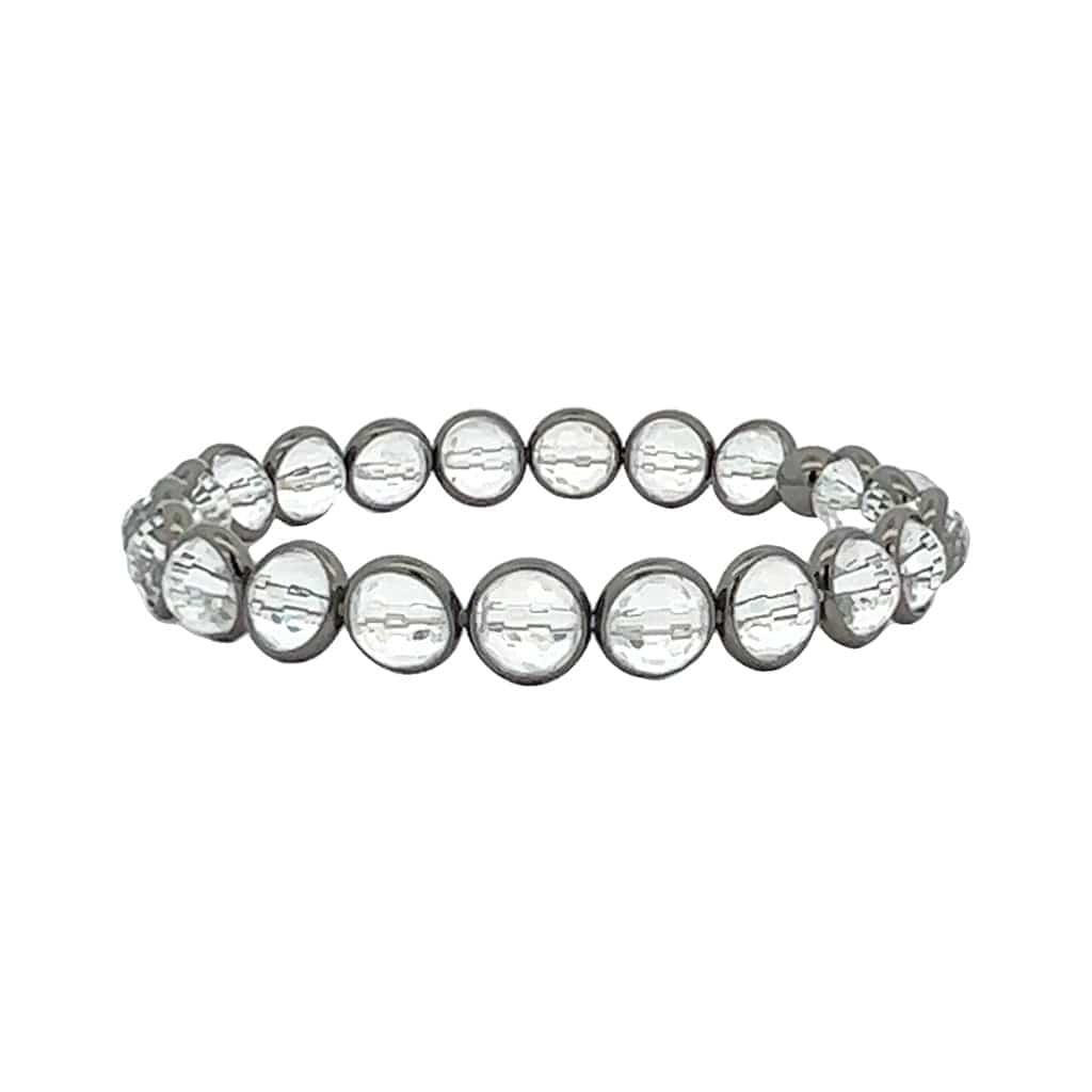 BRETT LAUREN Bracelets Gunmetal / S/M Crystal Mini Gemstone Bead Bracelet (website only)