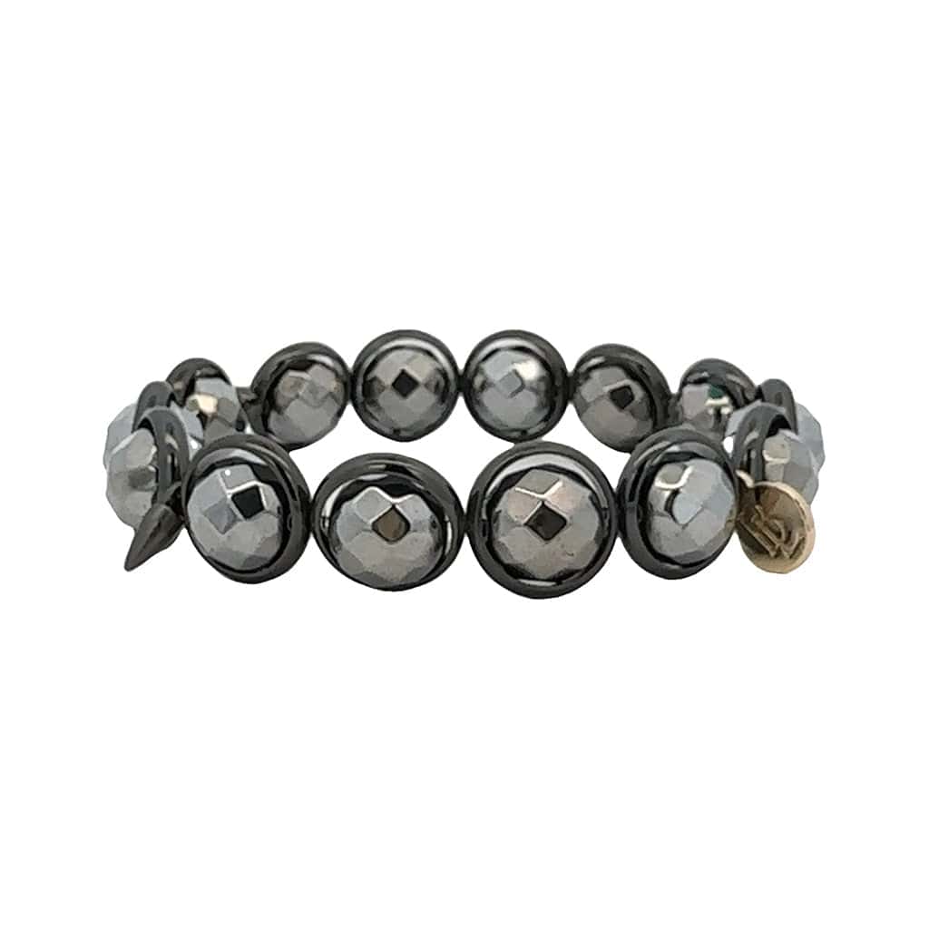 M Iron Hematite Gemstone Bead Bracelet