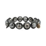 BRETT LAUREN Bracelets Gunmetal / S/M Iron Hematite Gemstone Bead Bracelet