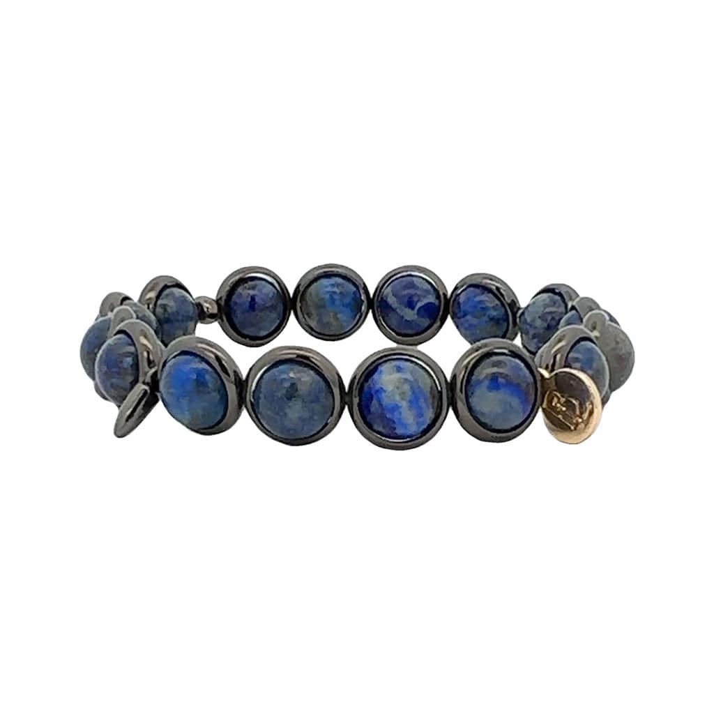 M Lapis Gemstone Bead Bracelet