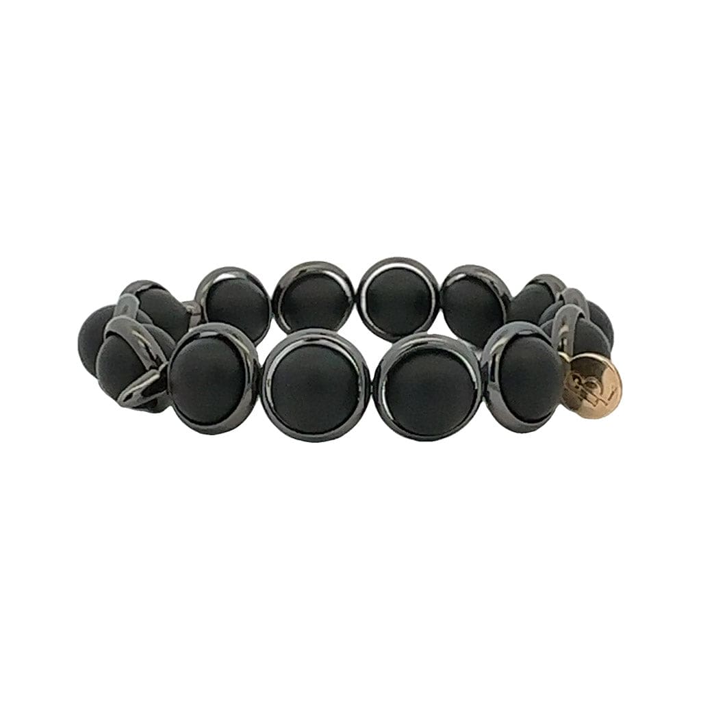 M Matte Onyx Gemstone Bead Bracelet