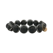 BRETT LAUREN Bracelets Gunmetal / S/M Matte Onyx Gemstone Bead Bracelet