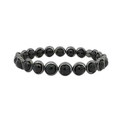 BRETT LAUREN Bracelets Gunmetal / S/M Onyx Mini Gemstone Bead Bracelet (website only)