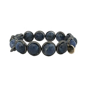 BRETT LAUREN Bracelets Gunmetal / S/M Sodalite Gemstone Bead Bracelet