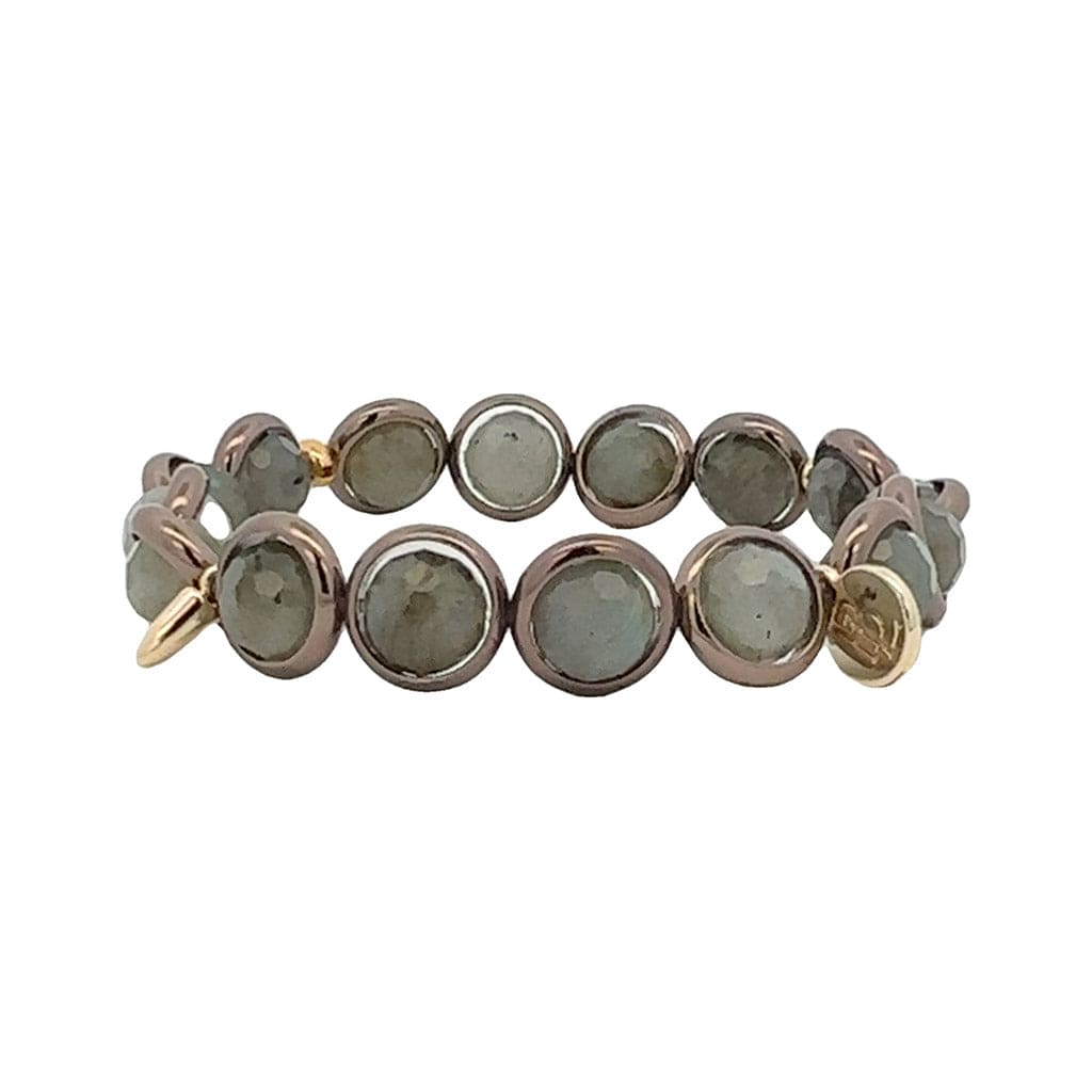 BRETT LAUREN BRACELETS Labradorite Gemstone Bead Bracelet 8 mm