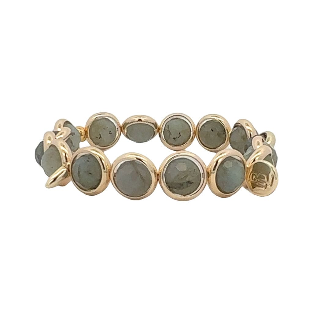 BRETT LAUREN BRACELETS Labradorite Gemstone Bead Bracelet 8 mm