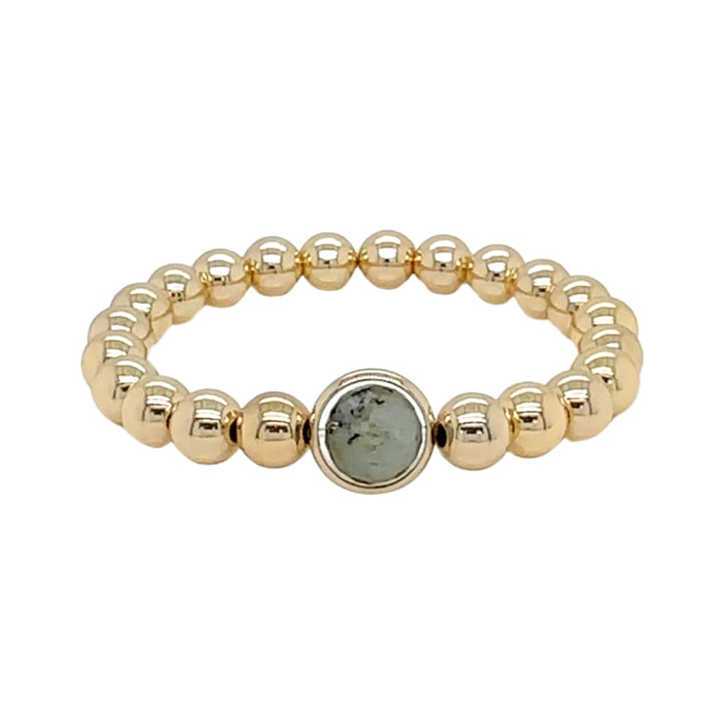 BRETT LAUREN Bracelets Labradorite Single Gemstone Bead Bracelet