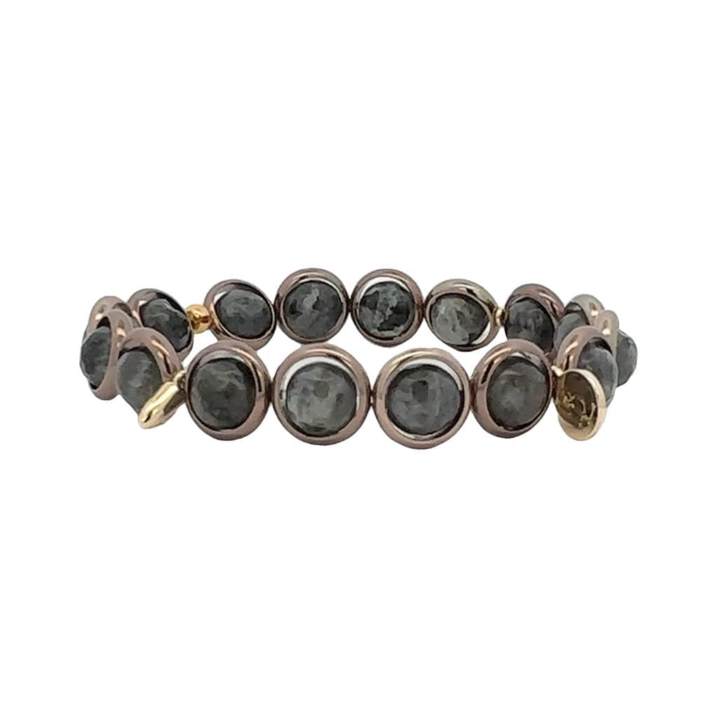 BRETT LAUREN BRACELETS Larvikite Gemstone Bead Bracelet