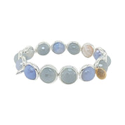 BRETT LAUREN BRACELETS Mystic Peri-blue Agate Gemstone Bead Bracelet