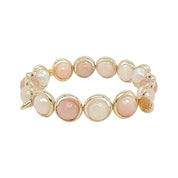 BRETT LAUREN Bracelets Mystic Pink Aventurine Gemstone Bead Bracelet