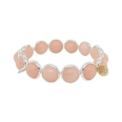 BRETT LAUREN BRACELETS Peach Jade Gemstone Bead Bracelet