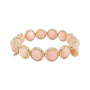 BRETT LAUREN BRACELETS Peach Jade Gemstone Bead Bracelet