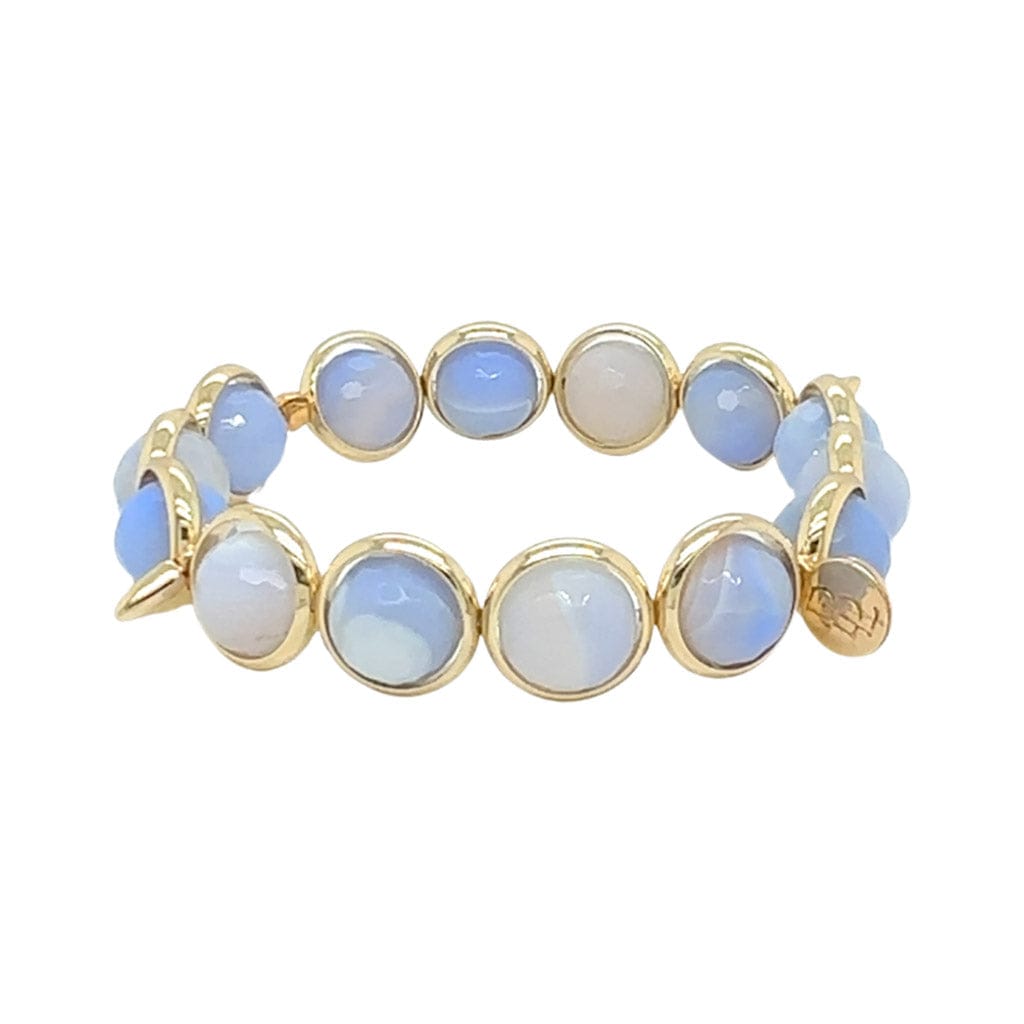 BRETT LAUREN BRACELETS Peri-blue Agate Gemstone Bead Bracelet