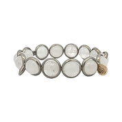 BRETT LAUREN Bracelets Pewter / S/M Angola Quartz Gemstone Bead Bracelet