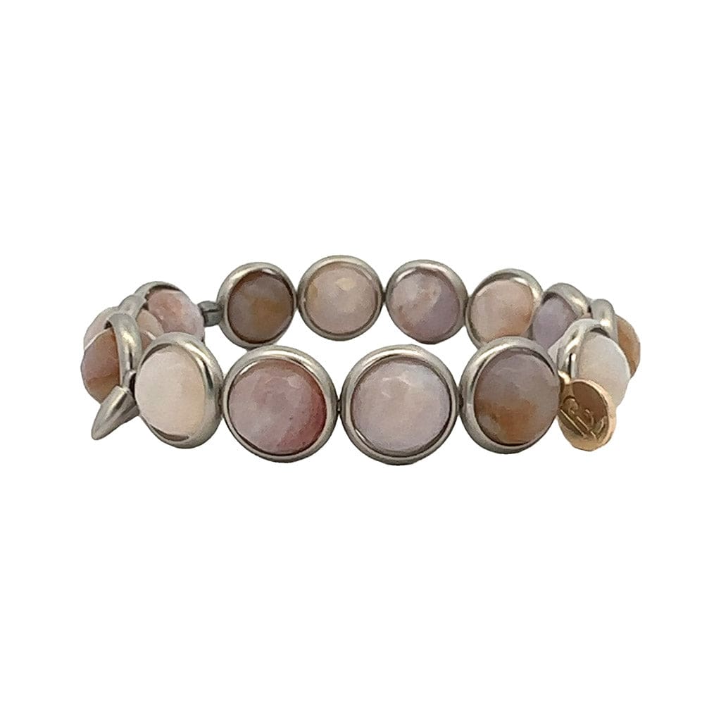 M Australian Agate Gemstone Bead Bracelet