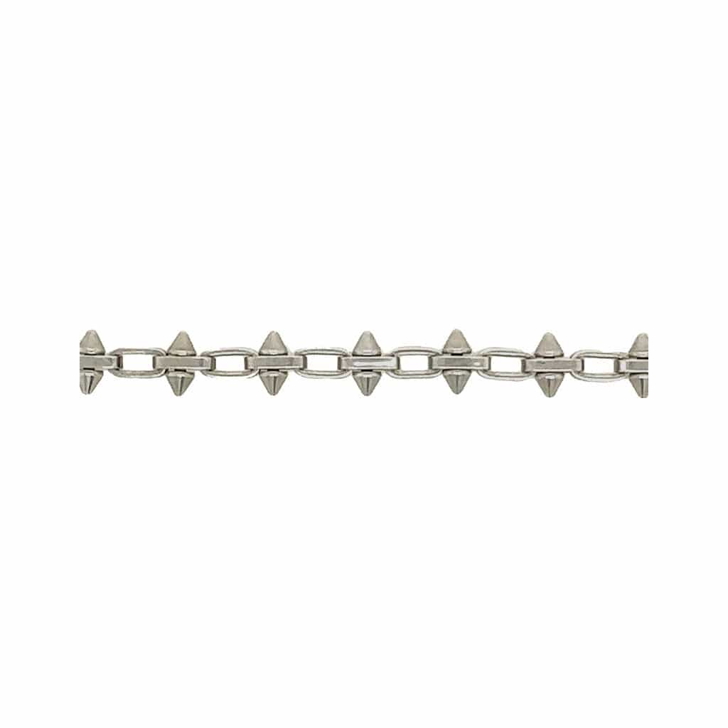 BRETT LAUREN BRACELETS Pewter / S/M Baby Spike Chain Link Bracelet