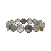 BRETT LAUREN Bracelets Pewter / S/M Cloudy Quartz Gemstone Bead Bracelet