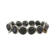 BRETT LAUREN Bracelets Pewter / S/M Indigo Gabbro Gemstone Bead Bracelet