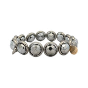 BRETT LAUREN Bracelets Pewter / S/M Iron Hematite Gemstone Bead Bracelet